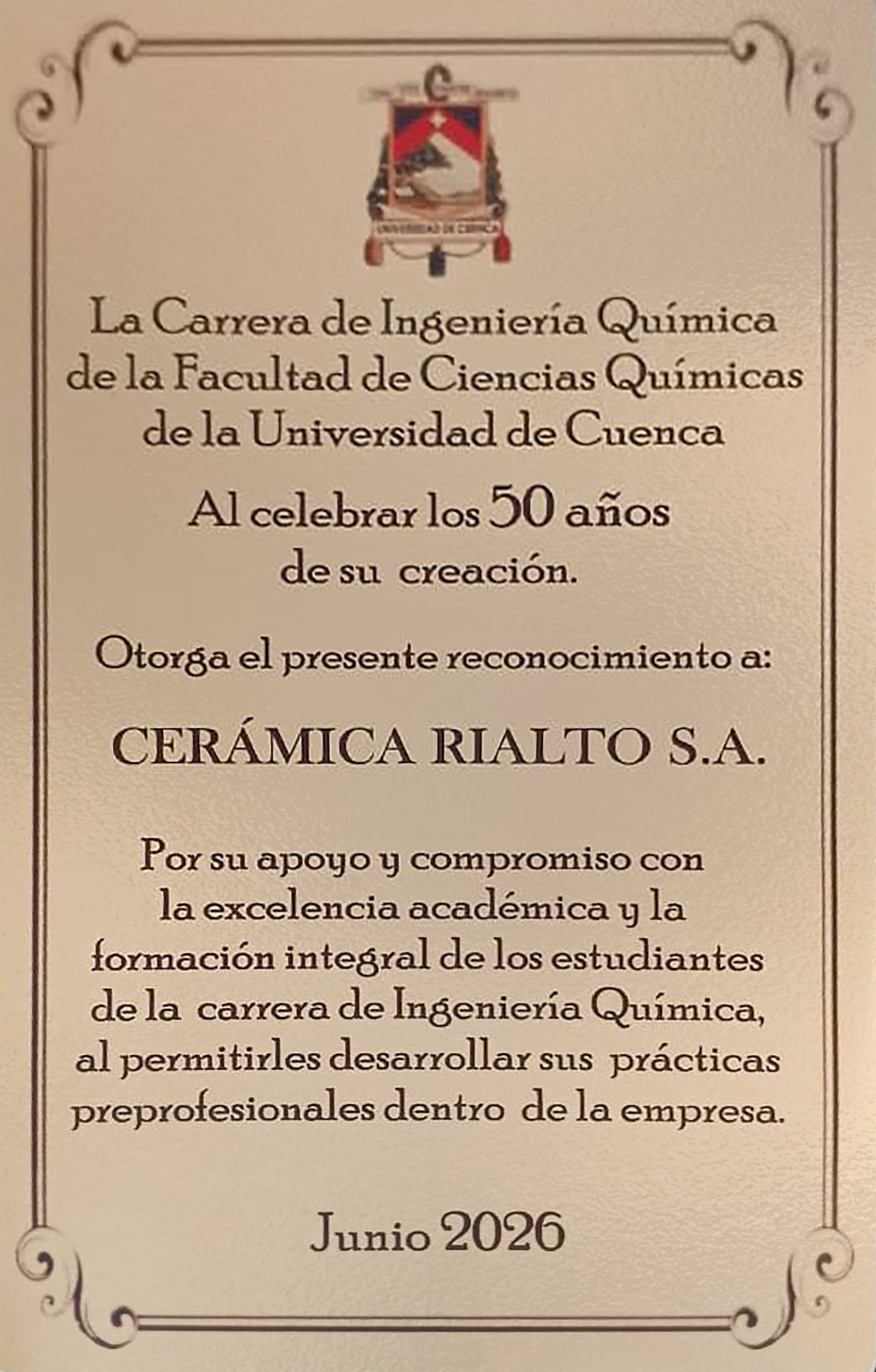 Rialto prácticas preprofesionales ingeniería química